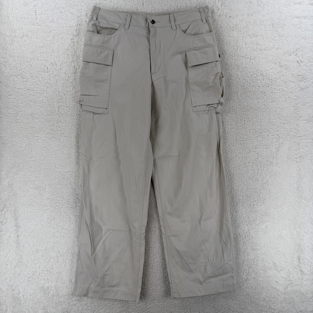 Nike‎ Cargo Pants Mens 34x32 Beige Herringbone Straight Leg Y2K Utility Work